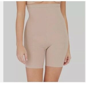 Spanx New High Waisted Mid Thigh Shaper Panty Cream Beige Size 1/A Small New